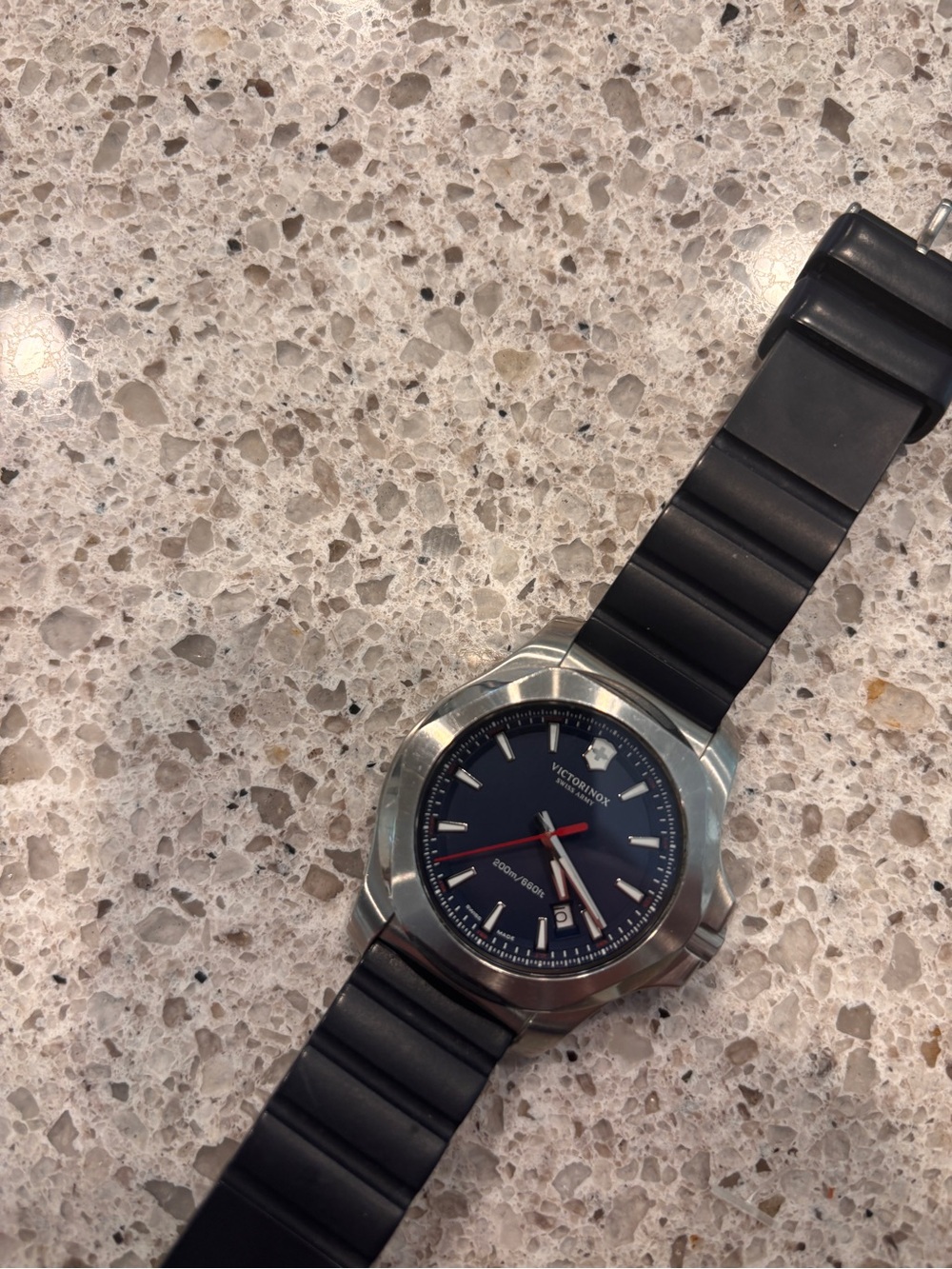 Victorinox I.N.O.X. Watch with Blue Dial and Rubber Strap - Picture 3 of 5